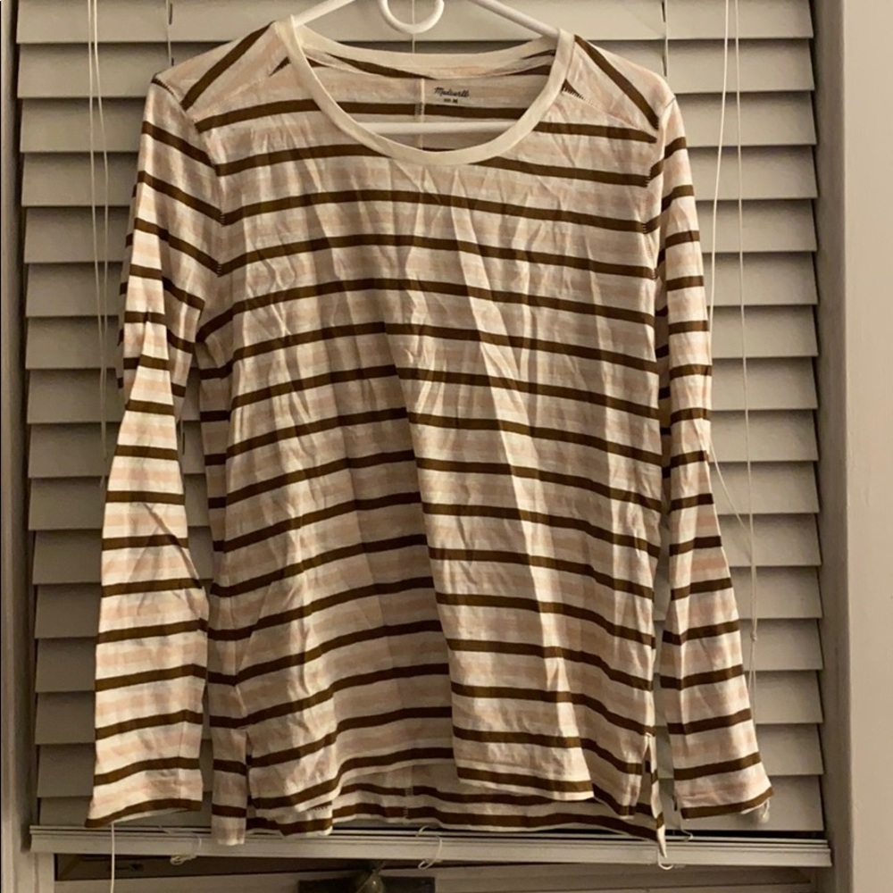 NWOT Madewell long sleeve striped tee shirt